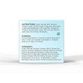 A white-background square packet features text with instructions for using MediViz Eyelid Cleansing Wipes by PRN. It includes warnings and lists ingredients like water and other chemicals, promoting eye health and ideal for gentle eye makeup removal.