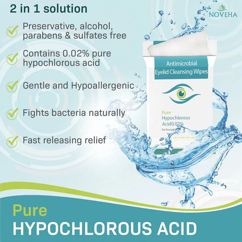 Noveha Purifying Eyelid Wipes for Daily Eye Hygiene - 60 wipes-Wipes-Vision Rescue