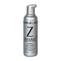 Silver bottle of Zoculars ZocuFoam Eyelid Cleanser Foam & Moisturizer with a pump, featuring bilingual English and French labeling. It holds 1.7 fl oz (50 ml) of an okra-based complex for soothing dry eyes relief, designed as a 3-month supply.