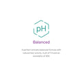A hexagonal icon with pH above the purple word Balanced is followed by text: Nutrifill 3-Pack Bundle – a perfectly ionically balanced, preservative-free saline for scleral lenses from Contamac, matching natural tear ionicty with a pH of 7.4 and osmolality of 300.