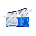 A Bruder Mask Moist Heat Dry Eye Compress pack, featuring two circular fabric compresses with adjustable straps, states it is microwavable, naturally hydrating, washable, reusable, anti-bacterial, non-allergenic—ideal for soothing dry eyes or Meibomian Gland Dysfunction.