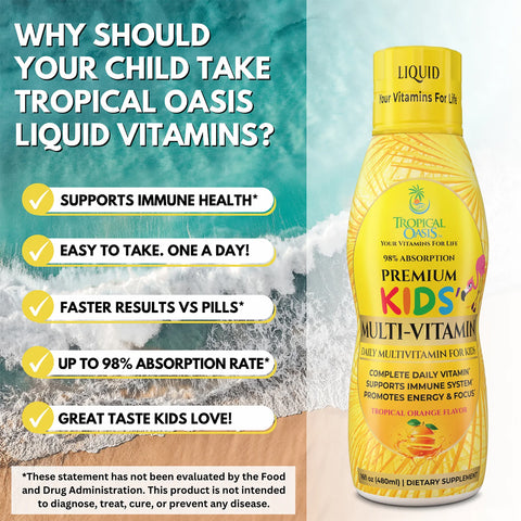 Tropical Oasis Kids Liquid Multivitamin (16oz.)