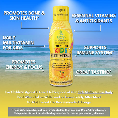 Tropical Oasis Kids Liquid Multivitamin (16oz.)