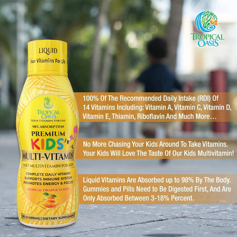 Tropical Oasis Kids Liquid Multivitamin (16oz.)