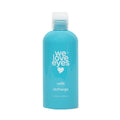 A turquoise 250mL We Love Eyes bottle, featuring a white heart logo and labeled refill and recharge, holds Tea Tree Eyelid Cleanser with a screw-on cap.