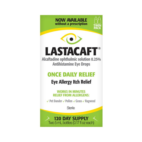 Lastacaft Once Daily Eye Allergy Itch Relief Drops (Twin Pack 2x5mL 120 Day Bottle)-Allergy-Vision Rescue