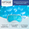 The Optase Cooling Mask for Allergies and Puffy Eyes, by Optase, features gel beads with HydroCool™ Technology. It effectively relieves inflammation and dry eyes by maintaining cold energy for 10 minutes, normalizing blood flow through superior cooling therapy. Ideal for puffy eyes.