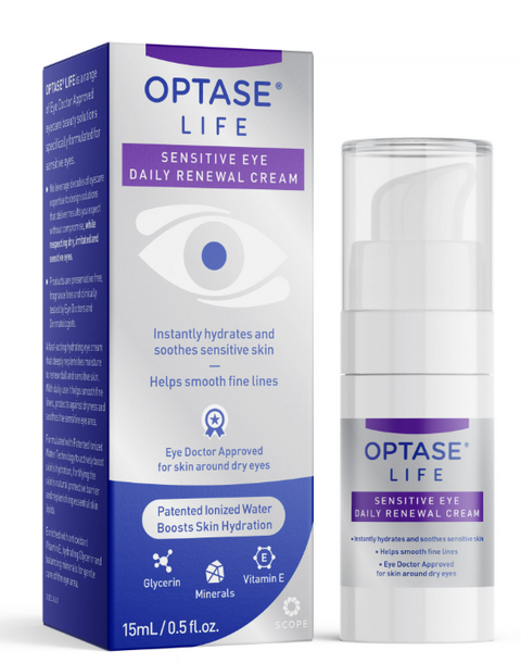 Optase LIFE Sensitive Eye Daily Renewal Cream - Relief for Dry, Sensitive Eyes (15mL)