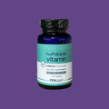 A bottle of PRN nūmaqula Vitamin, an AREDS2 based supplement with unique enhancements for advanced macular support (90ct), is centered on a purple background. The label emphasizes lutein and zeaxanthin.