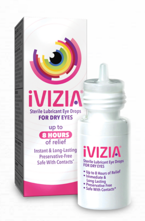 iVIZIA Sterile Lubricant Eye Drops, Preservative-Free, Dry Eye Relief, Contact Lens Friendly, 0.33 fl oz (10ml bottle)