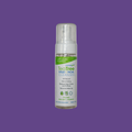 A bottle of PRNs TranquilEyes Age-Defying 1% Tea Tree Eyelid & Facial Cleanser is set against a purple backdrop, highlighting its hydrating and soothing formula that reduces dark circles and puffiness with an age-defying touch.
